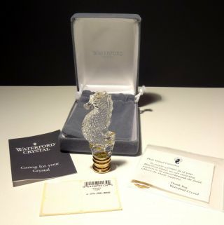 1 Vintage Waterford Crystal Seahorse Lamp Finials Made In Ireland