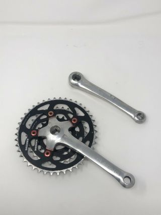 Cook Bros Racing Type E Vintage Mountain Bike Crankset Silver With Ti Bb