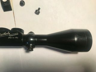 Vintage Weatherby Variable Scope 2 3/4x to 10x.  Made in Germany.  w/mounts 8