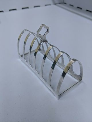 English Sterling Silver 6 Slice Toast Rack Edward Viner 1923.  68.  5 Grams Weight