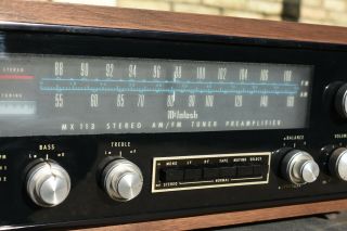 Vintage McIntosh MX 113 Tuner Preamplifier Amplifier Amp Audio Cabinet Stereo 3