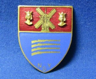Wwii Sterling 4th Infantry York Guard Di Unit Crest Pin By Newcome
