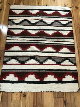 Vintage Wool Navajo Rug Native American Indian 58  X 42  Inch