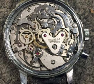 Vintage Men ' s Helbros 17J Invincible Chronograph Watch,  Resto or Parts,  NR 3