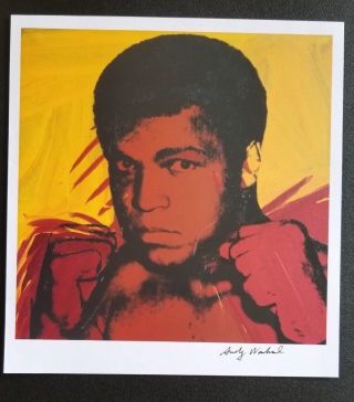 Andy Warhol,  Muhammad Ali Hand Signed Vintage Print From 1986