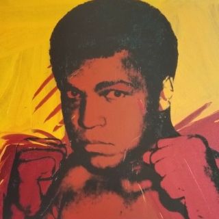 ANDY WARHOL,  Muhammad Ali Hand Signed Vintage Print from 1986 2
