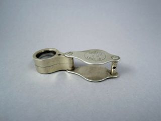 Rare vintage 6x jewellers loupe magnifier magnifying glass by C.  Baker London 5