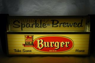 Rare 1940 ' s Burger Beer Advertising Rotating Bar Sign Motion Light 3