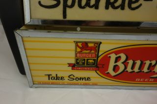 Rare 1940 ' s Burger Beer Advertising Rotating Bar Sign Motion Light 9
