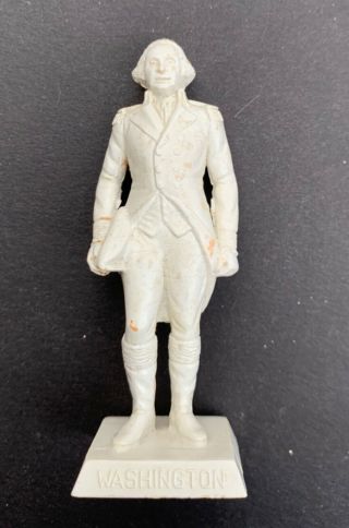Vintage 1960s Marx President George Washington White Hard Plastic Figure 1/32
