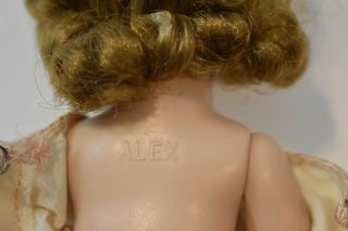 Vintage Madame Alexander Kins Blonde Alex Wendy Face with Dress Hat Gold Shoes 6