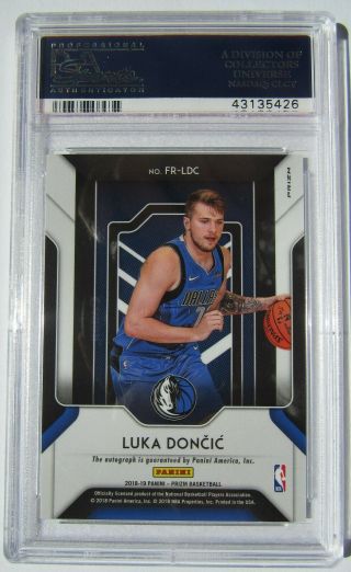 2018 PSA 10 LUKA DONCIC Prizm Blue Auto/Autograph RC Rookie Card Impeccable Rare 2