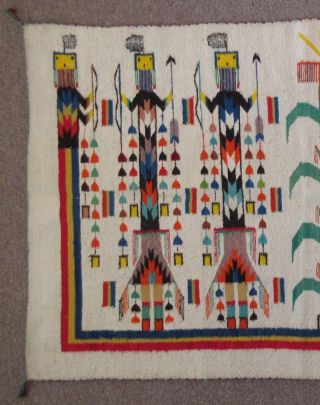 Fine Vintage NAVAJO YEI RUG SHIPROCK Mexico 56 