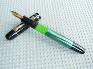 Vintage Green Marbled Pelikan 100n Fountain Pen