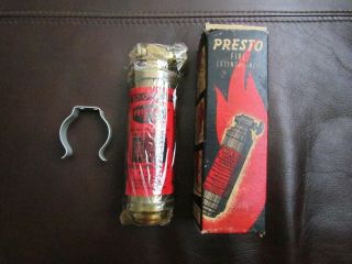 Vintage Presto " Mini " Fire Extinguisher Merlite Ind