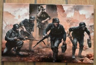 Print Of The Picture German Soldiers During The Second World War