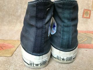 Vintage Black Canvas Converse All Star Chuck Taylor High Top Made in USA Sz 7 6