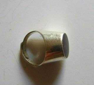 David Andersen Sterling Silver Norway Enamel Guilloche Modernist Ring Adjustable 5