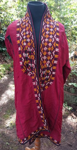Vintage Turkoman / Turkmen Hand Embroidered Kaftan Cape / Coat