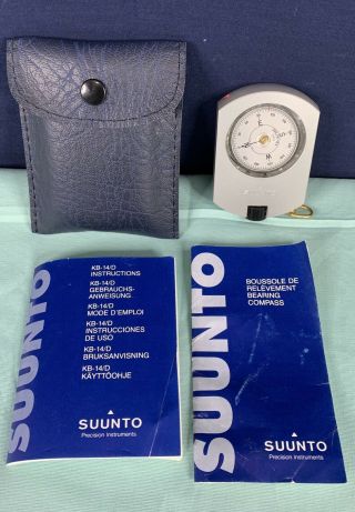 Vintage Suunto Kb - 14/360 D Precision Bearing Compass Hiking Compass Finland