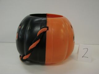 Very RARE Plastic Kokomold Jack O Lantern Halloween Candy Container Basket 2