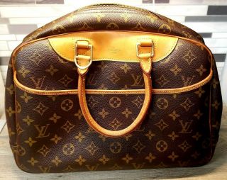 Authentic Louis Vuitton Deauville Large Handbag Purse Tote Euc Vtg