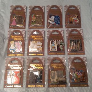 Doorways To Disney Complete Pin Set Limited Le Space Tiki Wdw Ride Potm Rare