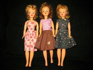 Vintage Ideal Tammy Family Dolls - Ideal Toy Corp - 3 Dolls 12 Inch - 1960 