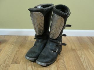 Vintage Alpinestars Hi - Point Motorcycle Motorcross Boots Italy Size 10 Mad Max