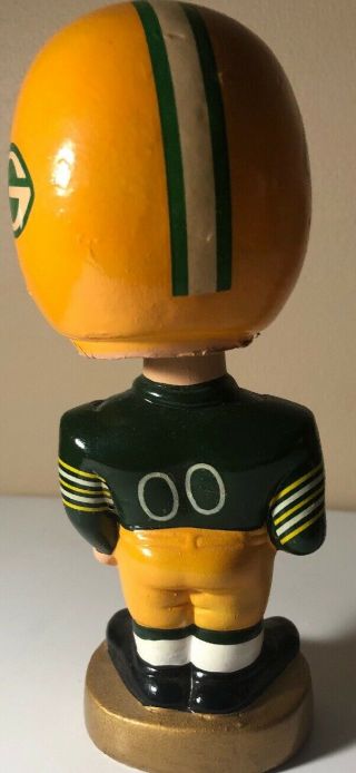 Vintage 1967 Green Bay Packers Bobble Head NFL Football Nodder Japan Gold Base 3