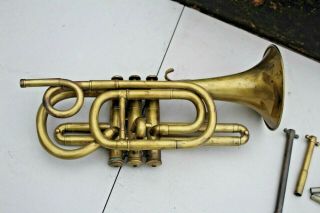 Vintage (paris) Trumpet With,  Wood Case