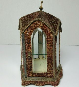Antique French Fashion Doll Miniature Vitrine Display Cabinet 19th Century