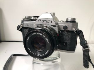 Vintage Canon Ae - 1 35mm Slr Film Camera Kit With Fd 50 Mm Lens Battery