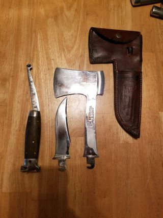 Vintage Case Xx Knife Hatchet Combo Sheath W/case 