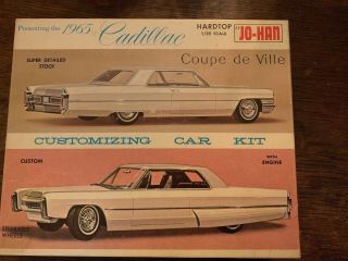Jo - Han Model 1965 Cadillac Building Kit 1/25 Scale Hardtop Coup De Ville Vintage