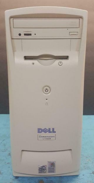 Vintage Dell Dimension L1000r 1ghz Pentium 3 Windows 98se 20gb Hd Great