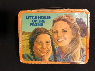 VINTAGE 1978 LITTLE HOUSE ON THE PRAIRIE METAL LUNCH BOX W THERMOS LUNCHBOX 4