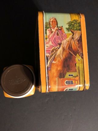 VINTAGE 1978 LITTLE HOUSE ON THE PRAIRIE METAL LUNCH BOX W THERMOS LUNCHBOX 7