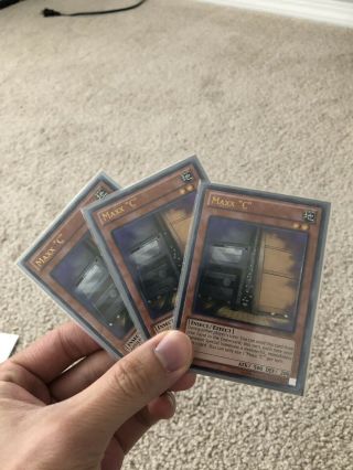 3x Of Yu - Gi - Oh Maxx " C " (ultimate Rare,  Ap04 - En002) Near Nm Fast Ship