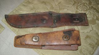 Ww2 Us Army Signal Corps Lineman Leather Tool Pouch Cs - 34/combat Knife Leather S