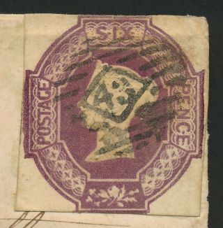 1856 GB QV MAURITIUS COVER PACKET LETTER SG 61 6d VIOLET EMBOSSED 4 MARGIN,  RARE 3
