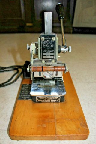 Kingsley Hot Foil Stamping Machine Vintage