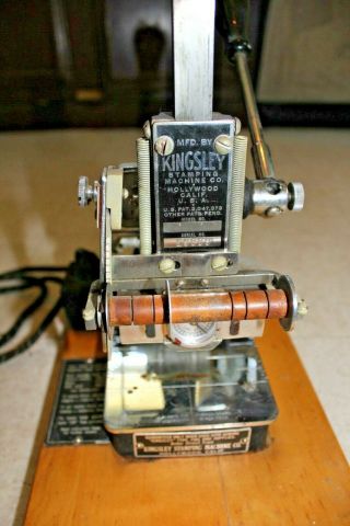 Kingsley Hot Foil Stamping Machine Vintage 2