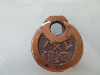Ixl 6 Lever Vintage Brass Lock No Key Rare Model