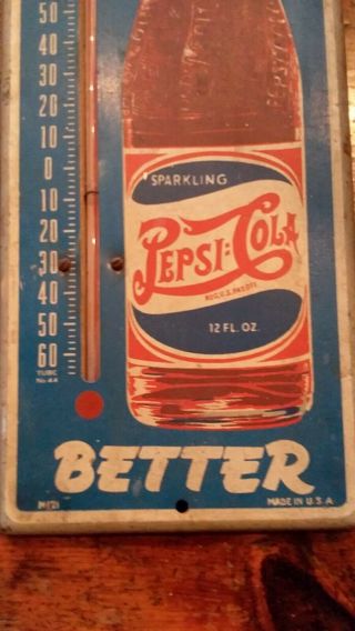 Vintage 1940 ' s Pepsi Cola Double Dot Soda Pop 16 