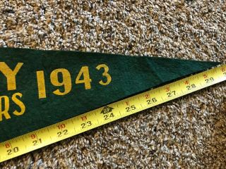 Vintage U.  S.  Army Tennessee Maneuvers 1943 Green & Gold Pennant 5