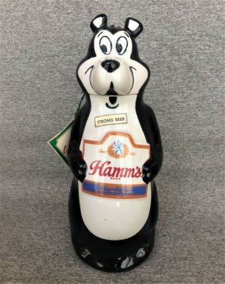 Vintage 1972 Hamm’s Beer Bear Decanter Made In Brazil Tag