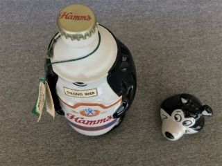 Vintage 1972 Hamm’s Beer Bear Decanter Made In Brazil Tag 7