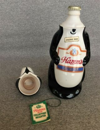 Vintage 1972 Hamm’s Beer Bear Decanter Made In Brazil Tag 8