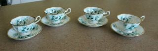 Vintage Royal Albert Marguerite Teacup And Saucers Set Of 4 Fine Bone China